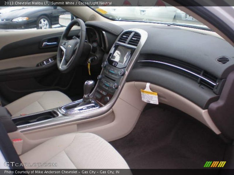 Summit White / Cocoa/Light Neutral 2013 Chevrolet Malibu LT