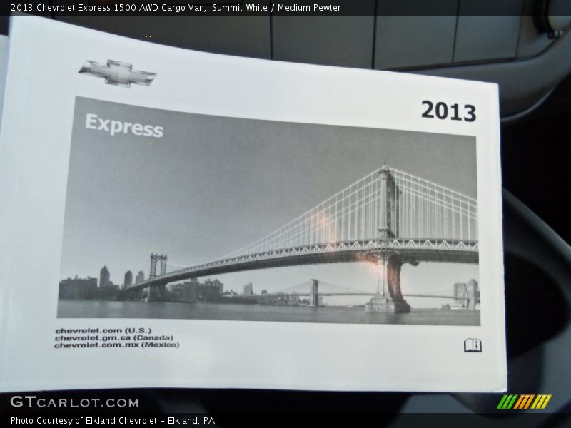 Summit White / Medium Pewter 2013 Chevrolet Express 1500 AWD Cargo Van