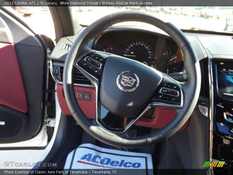 White Diamond Tricoat / Morello Red/Jet Black Accents 2013 Cadillac ATS 2.5L Luxury