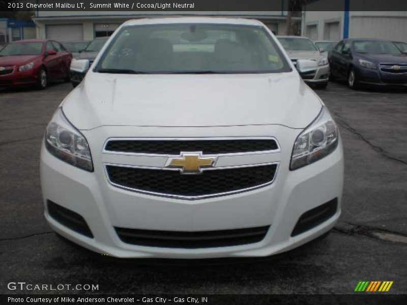 Summit White / Cocoa/Light Neutral 2013 Chevrolet Malibu LT