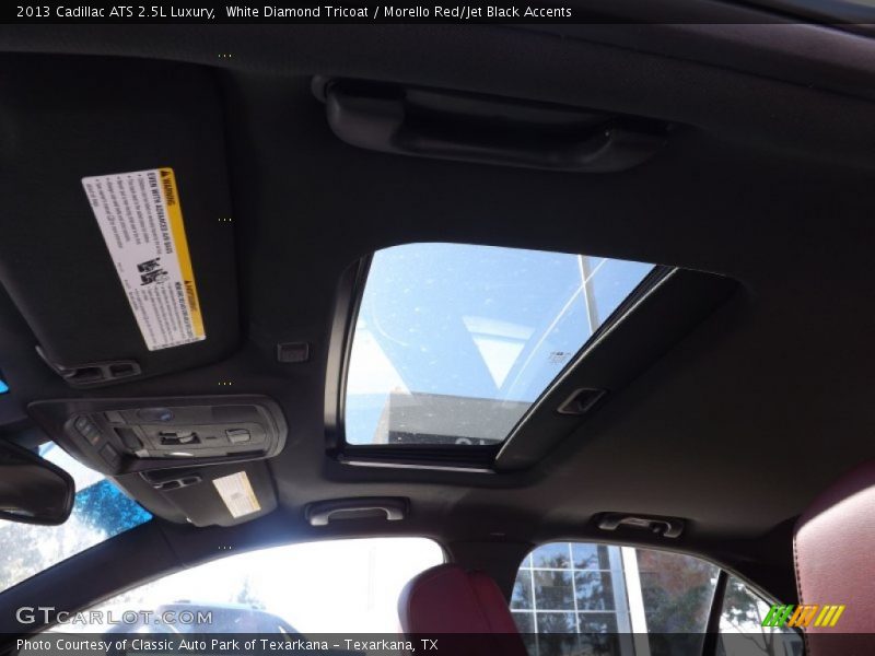 White Diamond Tricoat / Morello Red/Jet Black Accents 2013 Cadillac ATS 2.5L Luxury