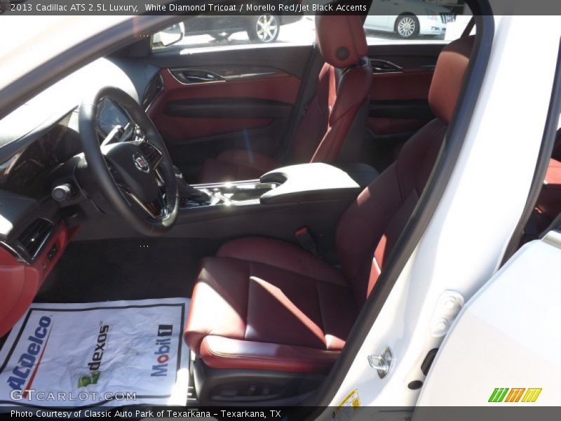 White Diamond Tricoat / Morello Red/Jet Black Accents 2013 Cadillac ATS 2.5L Luxury