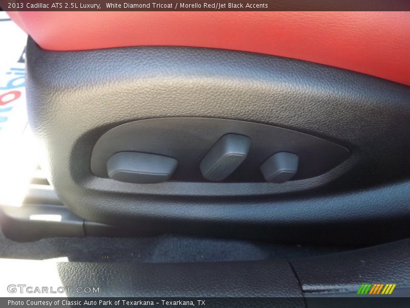 White Diamond Tricoat / Morello Red/Jet Black Accents 2013 Cadillac ATS 2.5L Luxury