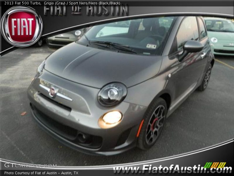 Grigio (Gray) / Sport Nero/Nero (Black/Black) 2013 Fiat 500 Turbo