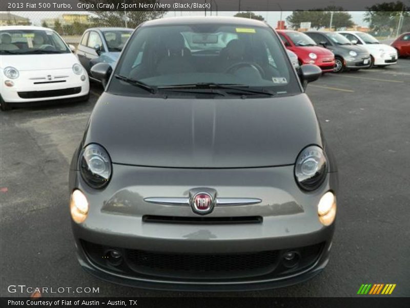 Grigio (Gray) / Sport Nero/Nero (Black/Black) 2013 Fiat 500 Turbo