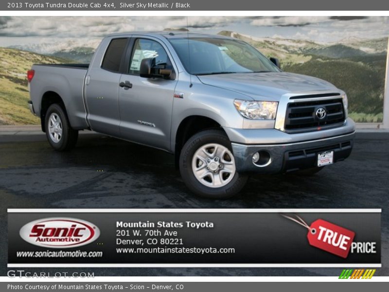 Silver Sky Metallic / Black 2013 Toyota Tundra Double Cab 4x4