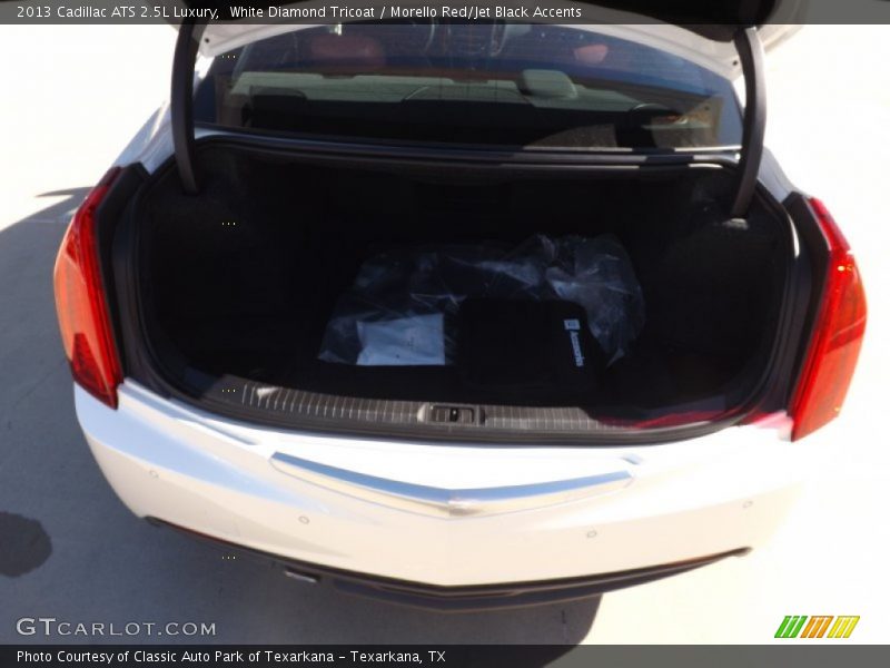 White Diamond Tricoat / Morello Red/Jet Black Accents 2013 Cadillac ATS 2.5L Luxury