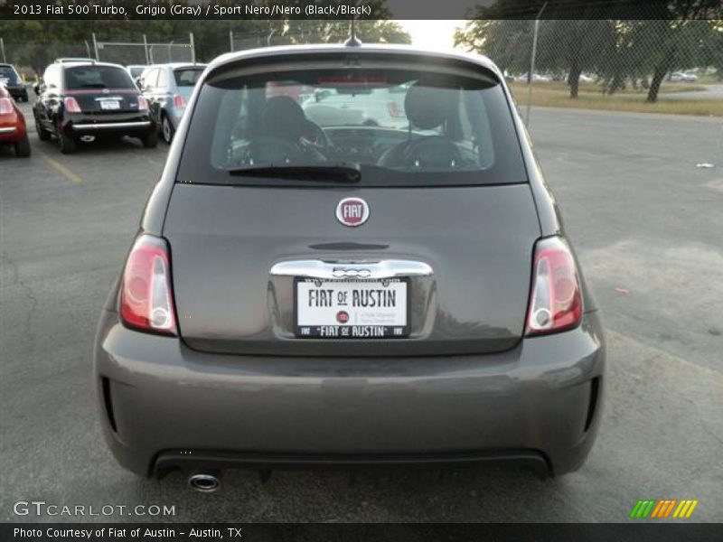 Grigio (Gray) / Sport Nero/Nero (Black/Black) 2013 Fiat 500 Turbo