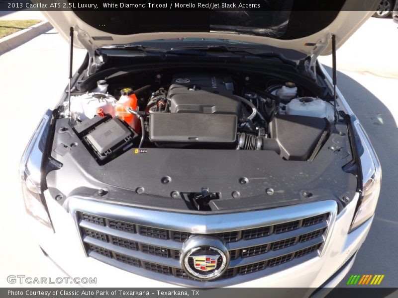 White Diamond Tricoat / Morello Red/Jet Black Accents 2013 Cadillac ATS 2.5L Luxury