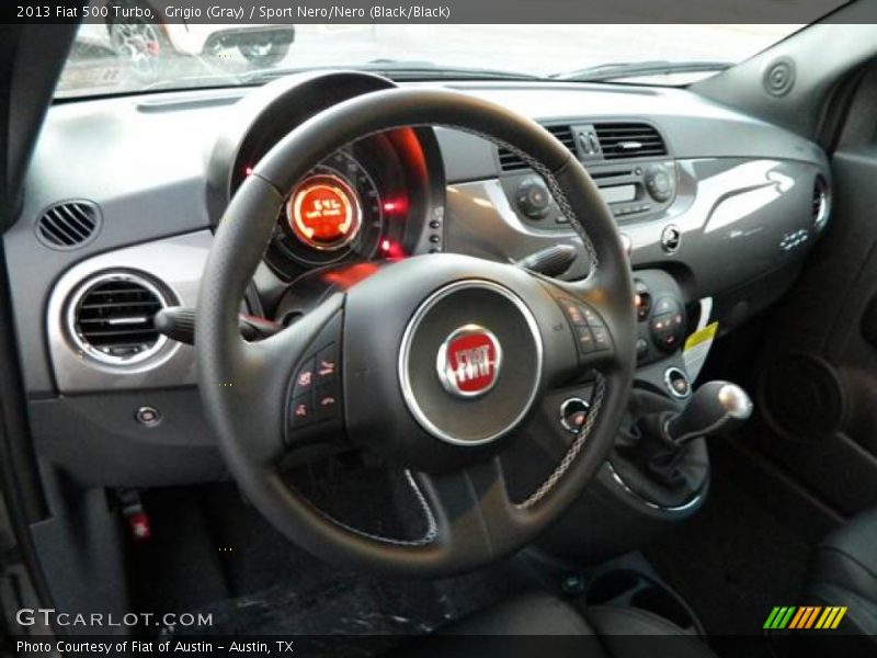 Grigio (Gray) / Sport Nero/Nero (Black/Black) 2013 Fiat 500 Turbo
