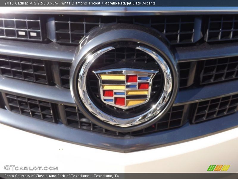 White Diamond Tricoat / Morello Red/Jet Black Accents 2013 Cadillac ATS 2.5L Luxury
