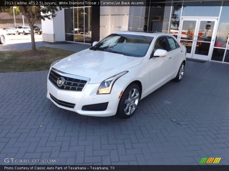 White Diamond Tricoat / Caramel/Jet Black Accents 2013 Cadillac ATS 2.5L Luxury