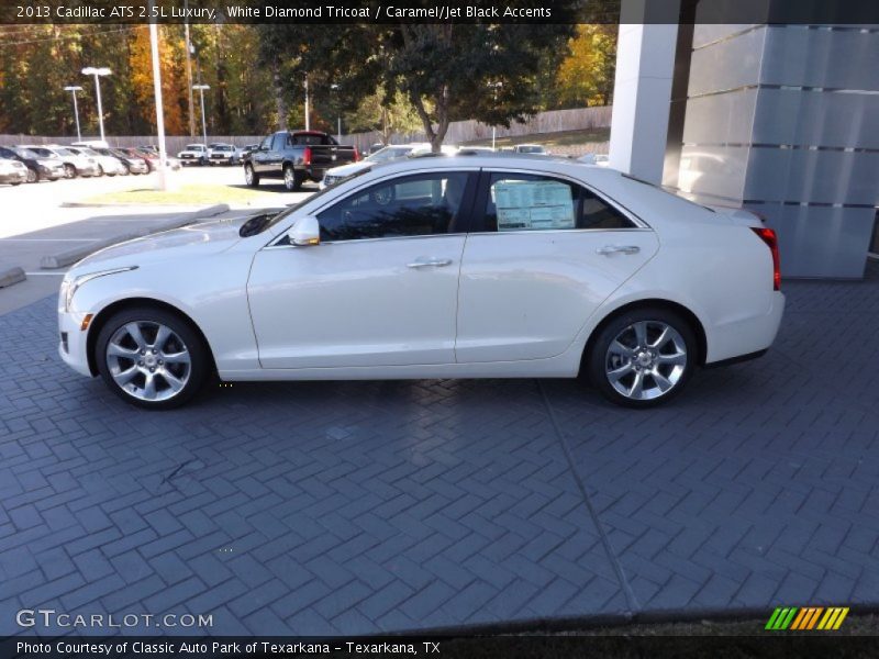 White Diamond Tricoat / Caramel/Jet Black Accents 2013 Cadillac ATS 2.5L Luxury