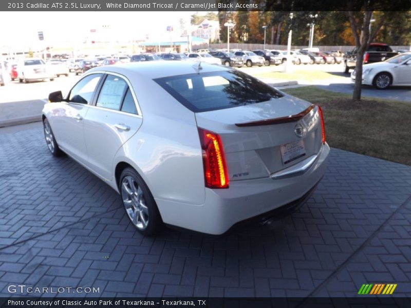 White Diamond Tricoat / Caramel/Jet Black Accents 2013 Cadillac ATS 2.5L Luxury