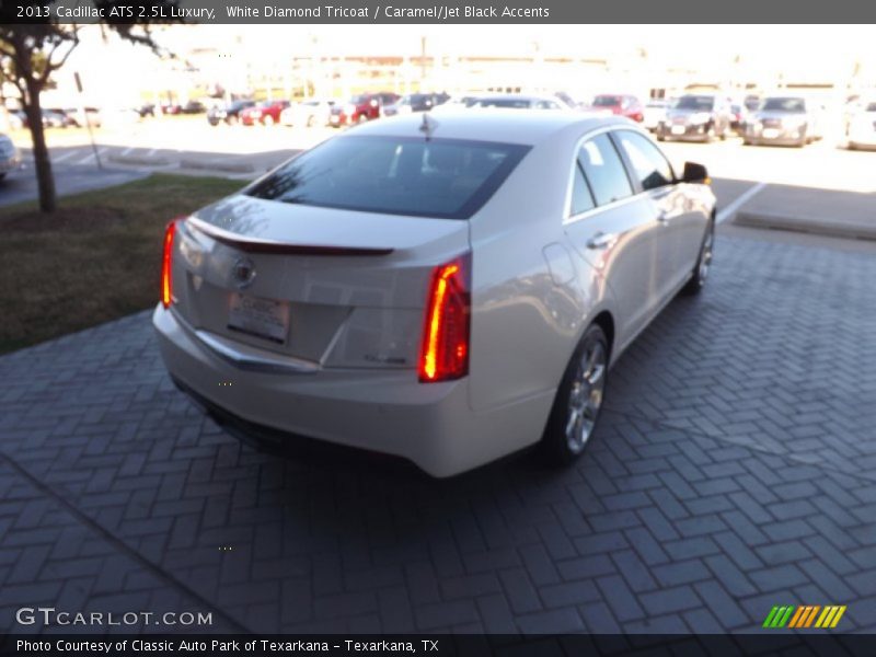 White Diamond Tricoat / Caramel/Jet Black Accents 2013 Cadillac ATS 2.5L Luxury