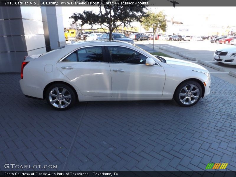 White Diamond Tricoat / Caramel/Jet Black Accents 2013 Cadillac ATS 2.5L Luxury
