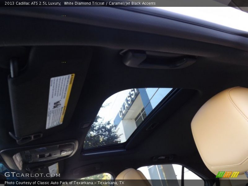 White Diamond Tricoat / Caramel/Jet Black Accents 2013 Cadillac ATS 2.5L Luxury
