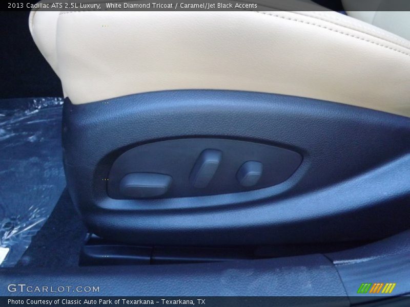 White Diamond Tricoat / Caramel/Jet Black Accents 2013 Cadillac ATS 2.5L Luxury