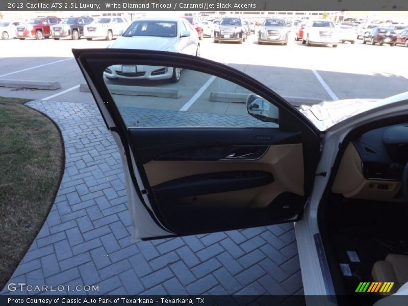 White Diamond Tricoat / Caramel/Jet Black Accents 2013 Cadillac ATS 2.5L Luxury