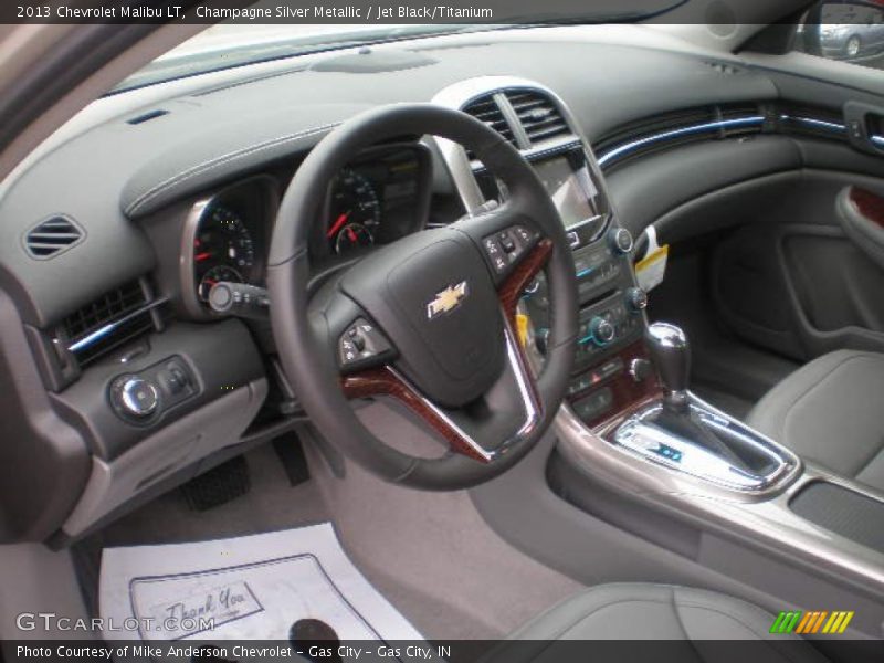 Champagne Silver Metallic / Jet Black/Titanium 2013 Chevrolet Malibu LT