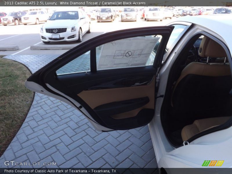 White Diamond Tricoat / Caramel/Jet Black Accents 2013 Cadillac ATS 2.5L Luxury