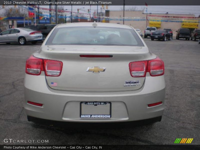 Champagne Silver Metallic / Jet Black/Titanium 2013 Chevrolet Malibu LT