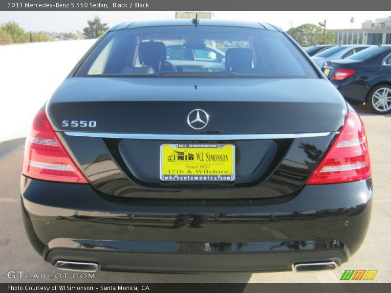 Black / Black 2013 Mercedes-Benz S 550 Sedan