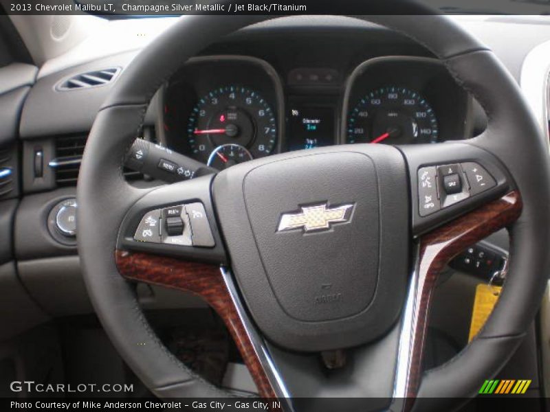 Champagne Silver Metallic / Jet Black/Titanium 2013 Chevrolet Malibu LT