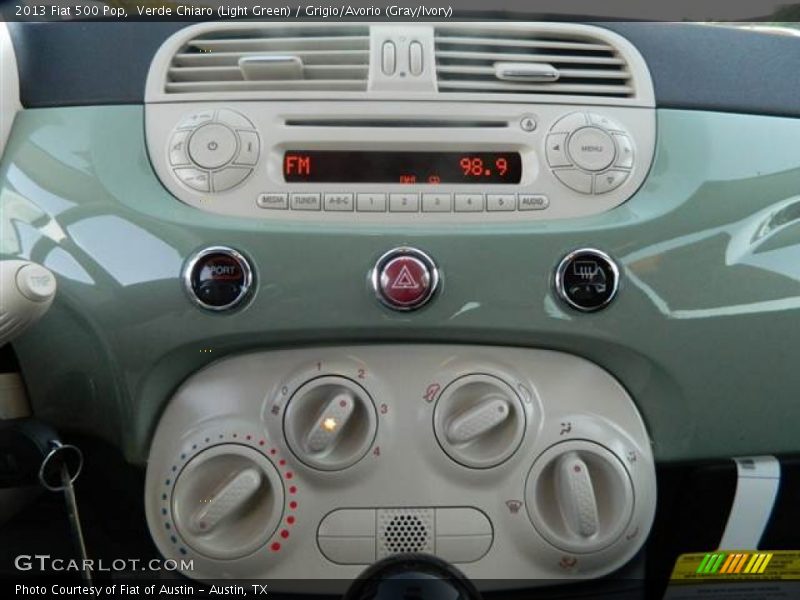 Verde Chiaro (Light Green) / Grigio/Avorio (Gray/Ivory) 2013 Fiat 500 Pop