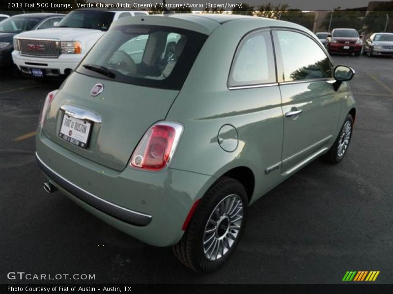 Verde Chiaro (Light Green) / Marrone/Avorio (Brown/Ivory) 2013 Fiat 500 Lounge