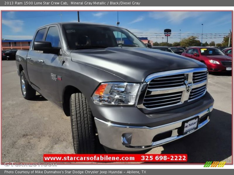 Mineral Gray Metallic / Black/Diesel Gray 2013 Ram 1500 Lone Star Crew Cab