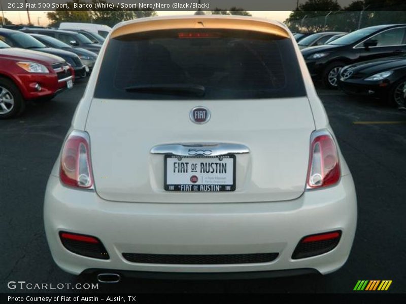 Bianco (White) / Sport Nero/Nero (Black/Black) 2013 Fiat 500 Sport