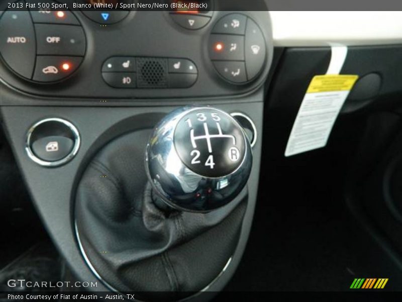 Bianco (White) / Sport Nero/Nero (Black/Black) 2013 Fiat 500 Sport