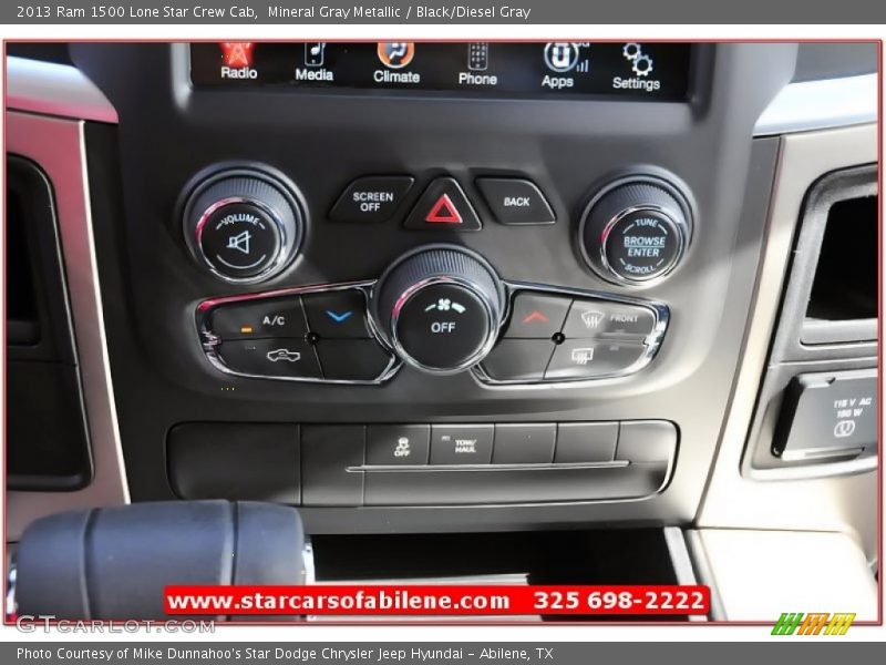 Mineral Gray Metallic / Black/Diesel Gray 2013 Ram 1500 Lone Star Crew Cab