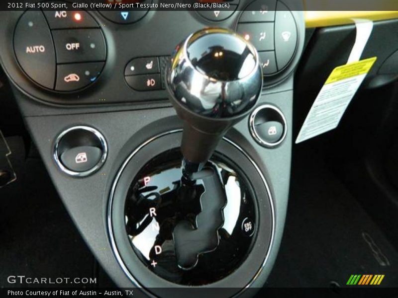 Giallo (Yellow) / Sport Tessuto Nero/Nero (Black/Black) 2012 Fiat 500 Sport