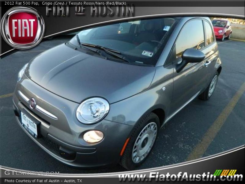 Grigio (Grey) / Tessuto Rosso/Nero (Red/Black) 2012 Fiat 500 Pop