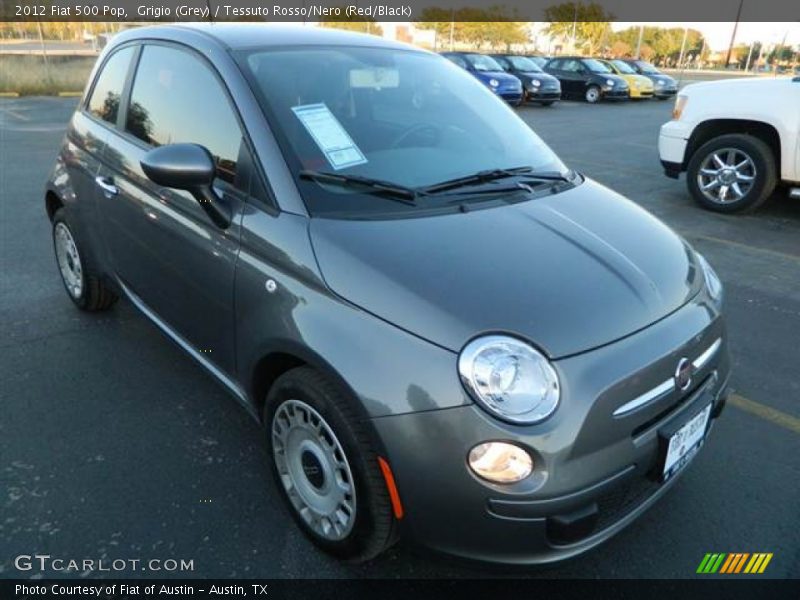Grigio (Grey) / Tessuto Rosso/Nero (Red/Black) 2012 Fiat 500 Pop