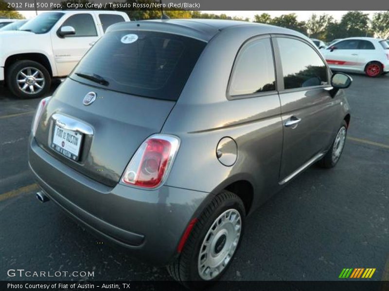 Grigio (Grey) / Tessuto Rosso/Nero (Red/Black) 2012 Fiat 500 Pop