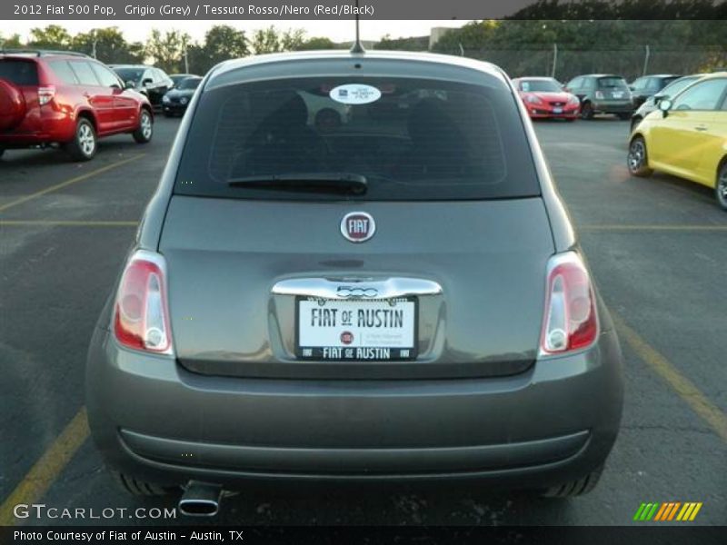 Grigio (Grey) / Tessuto Rosso/Nero (Red/Black) 2012 Fiat 500 Pop