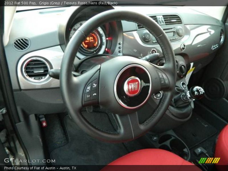 Grigio (Grey) / Tessuto Rosso/Nero (Red/Black) 2012 Fiat 500 Pop