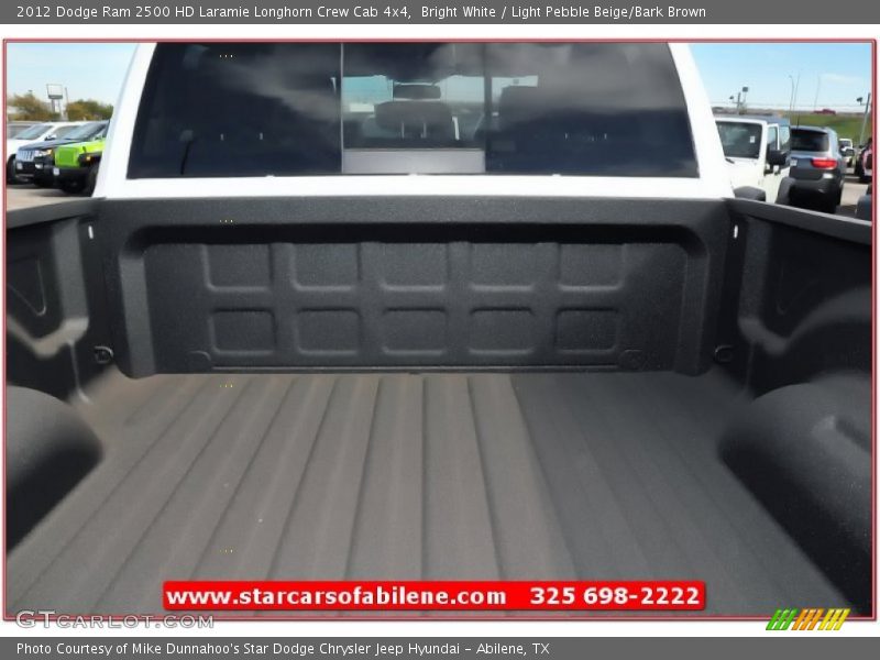 Bright White / Light Pebble Beige/Bark Brown 2012 Dodge Ram 2500 HD Laramie Longhorn Crew Cab 4x4