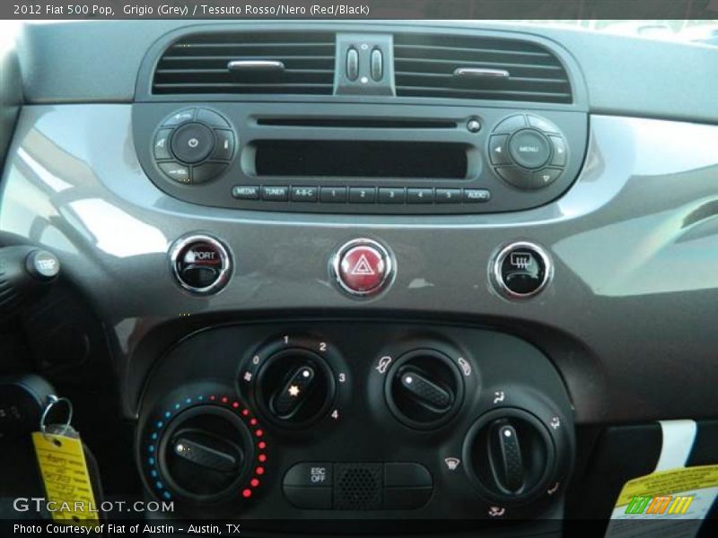 Grigio (Grey) / Tessuto Rosso/Nero (Red/Black) 2012 Fiat 500 Pop