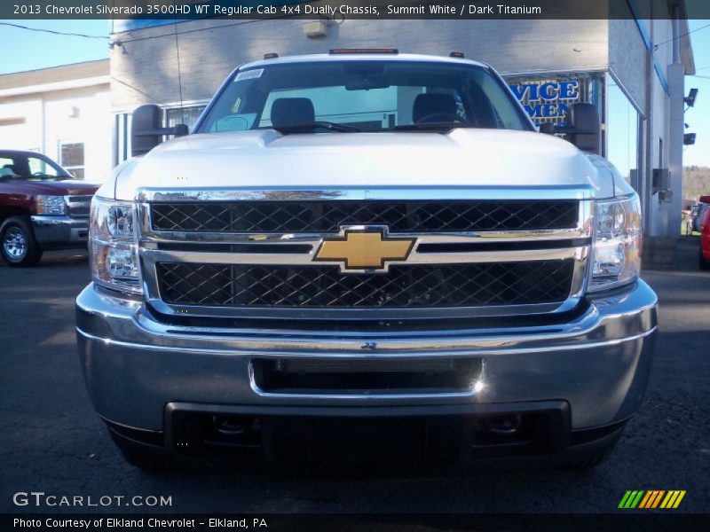 Summit White / Dark Titanium 2013 Chevrolet Silverado 3500HD WT Regular Cab 4x4 Dually Chassis