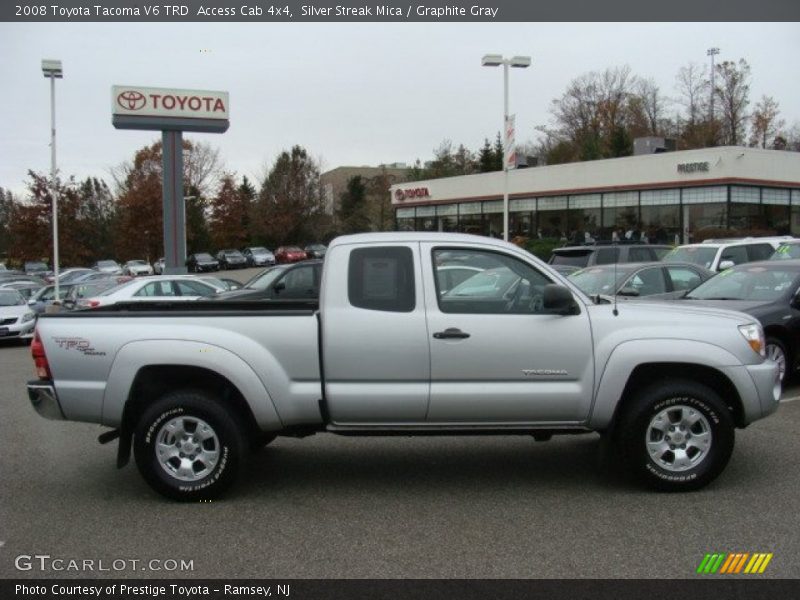 Silver Streak Mica / Graphite Gray 2008 Toyota Tacoma V6 TRD  Access Cab 4x4