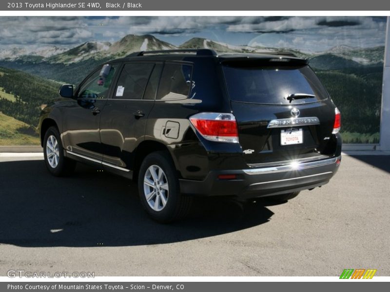 Black / Black 2013 Toyota Highlander SE 4WD
