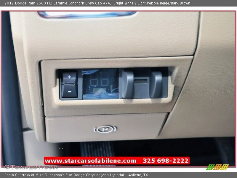 Bright White / Light Pebble Beige/Bark Brown 2012 Dodge Ram 2500 HD Laramie Longhorn Crew Cab 4x4