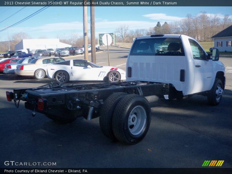 Summit White / Dark Titanium 2013 Chevrolet Silverado 3500HD WT Regular Cab 4x4 Dually Chassis