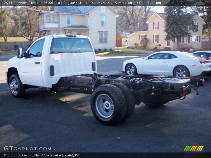 Summit White / Dark Titanium 2013 Chevrolet Silverado 3500HD WT Regular Cab 4x4 Dually Chassis