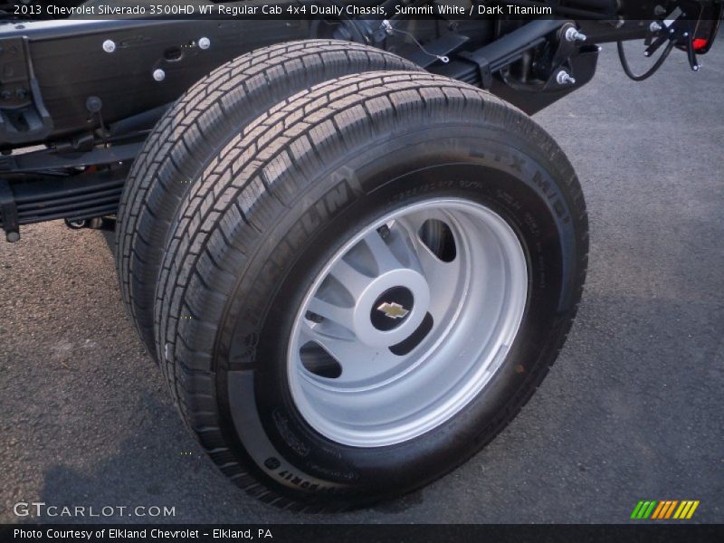 Summit White / Dark Titanium 2013 Chevrolet Silverado 3500HD WT Regular Cab 4x4 Dually Chassis