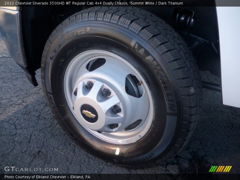 Summit White / Dark Titanium 2013 Chevrolet Silverado 3500HD WT Regular Cab 4x4 Dually Chassis